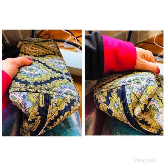 Vera Bradley paisley blue green hand bag wallet - Picture 7 of 8